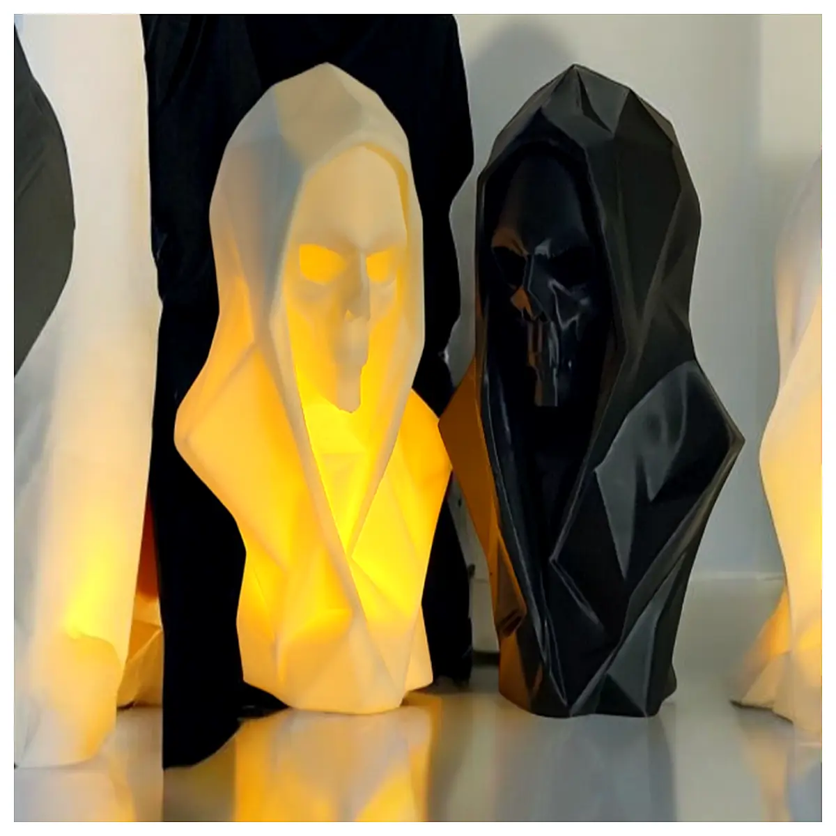 glowing statue modern decor spooky horror room art resin figure dark fantasy home ornament