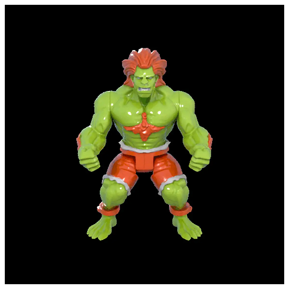 blanka statue collectible pvc figure action toy gaming room decor piece for fans