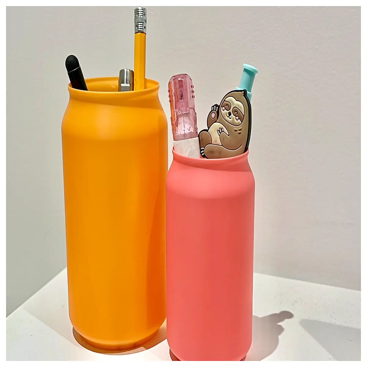 aluminum can desk organizer retro soda can pencil holder vintage tin can stationery storage container for office supplies