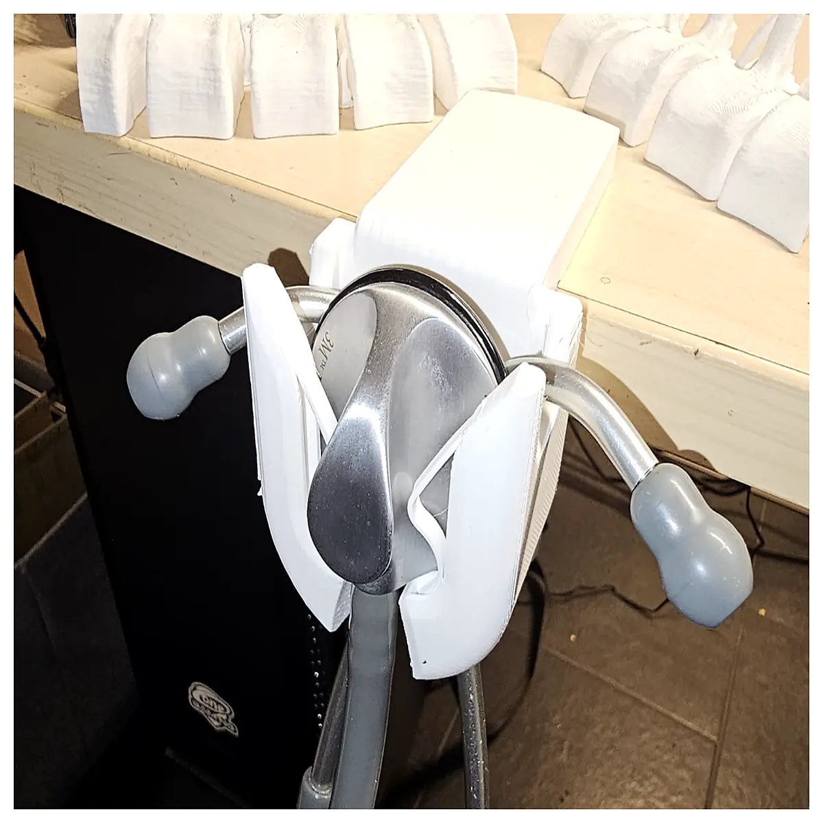 stethoscope desk clip holder organizer for doctor office table mount portable medical equipment rack