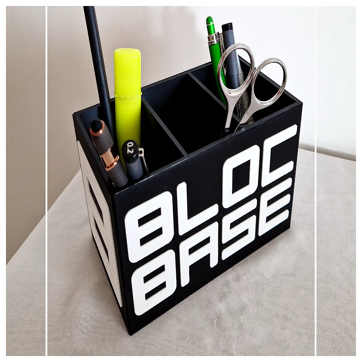 custom name pen holder desk organizer personalized office supplies writing utensil storage box