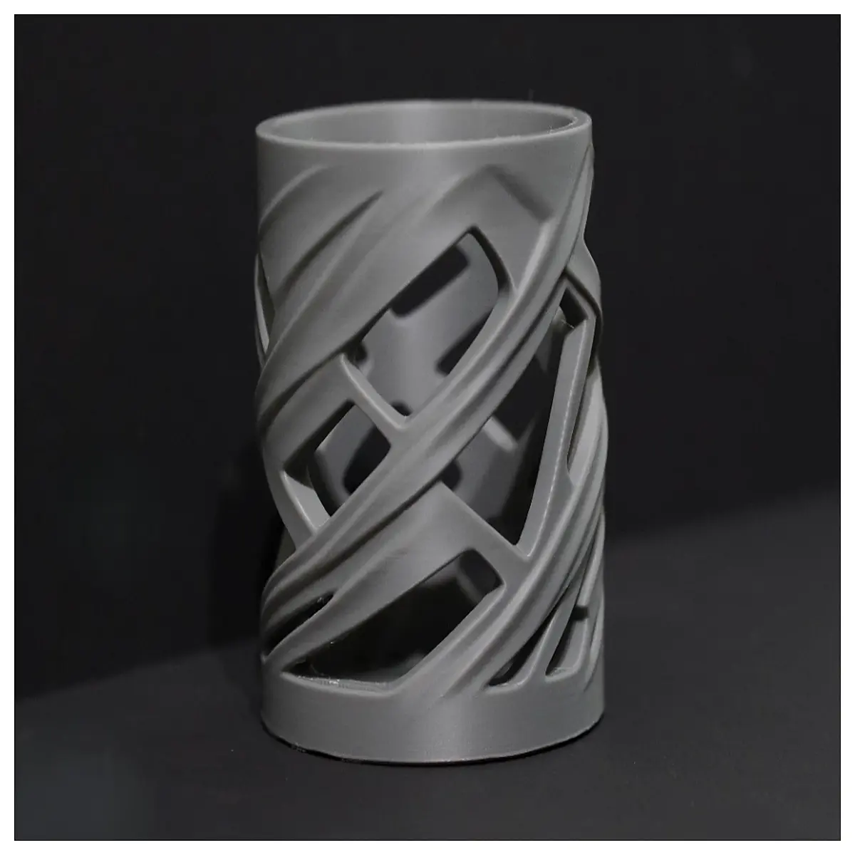 modern desk organizer with geometric curves sleek pen holder for office minimalist wire mesh cup for stationery storage stylish desktop accessory for