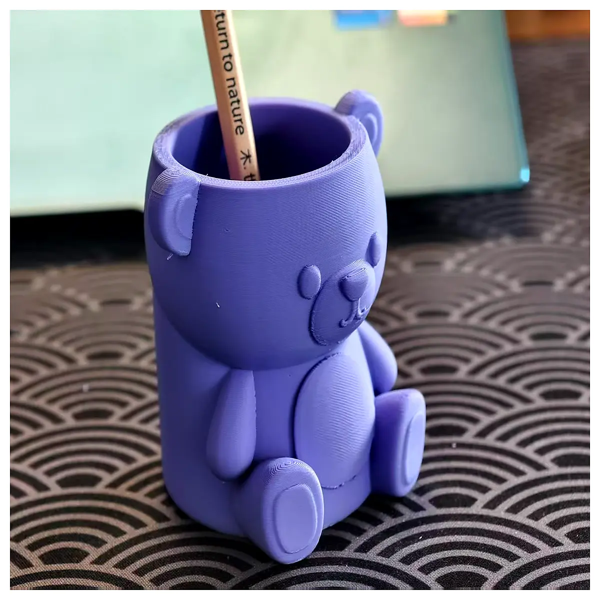 cute bear desk organizer pen holder cartoon animal stationery storage box office supplies kids gift