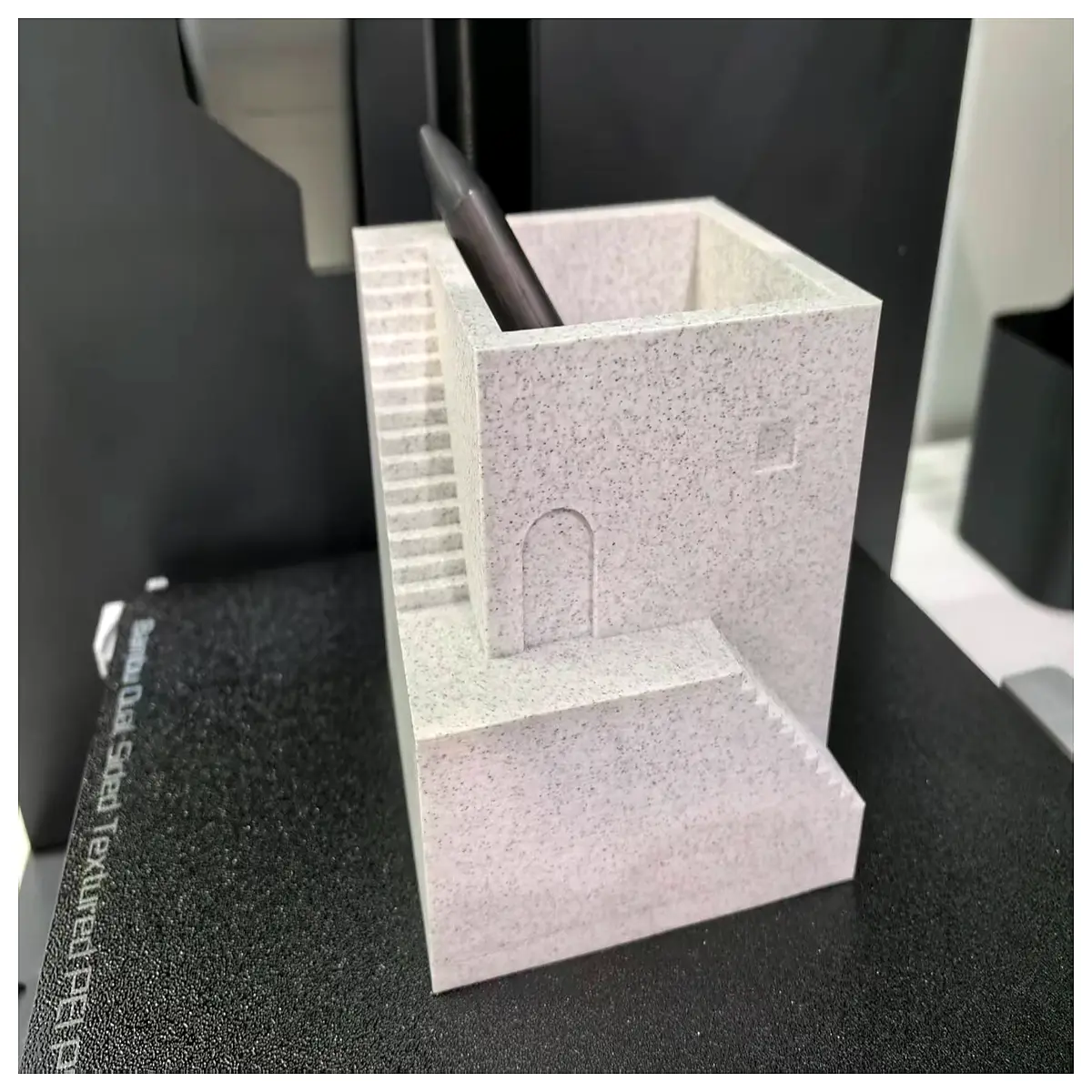 monument valley desk organizer geometric pencil holder art stationery storage students