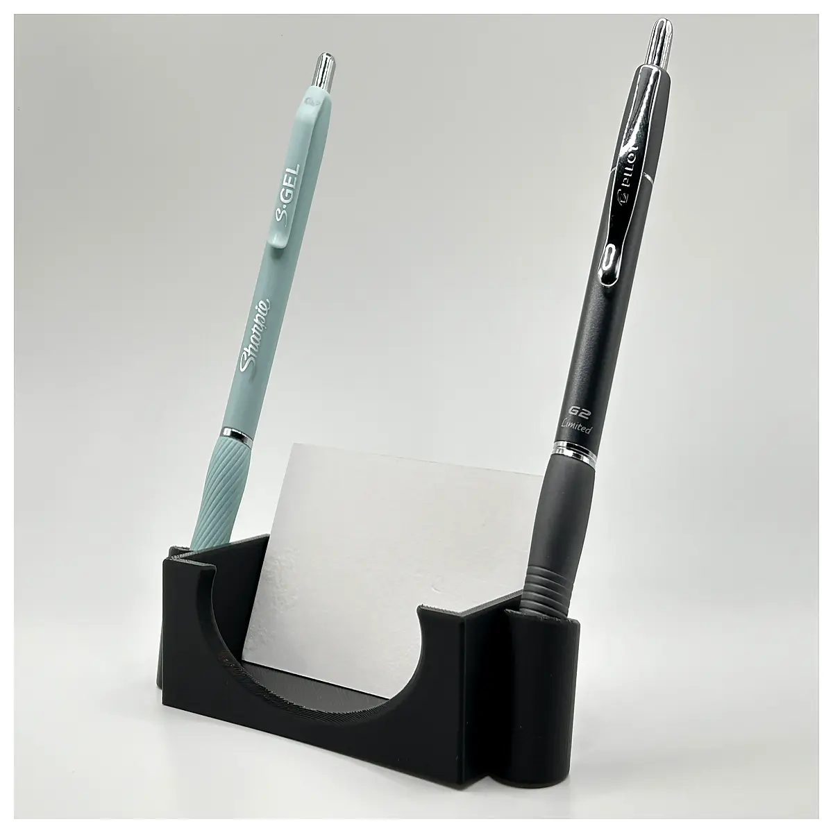 business card holder with pen organizer desktop accessory for office desk metal or wood