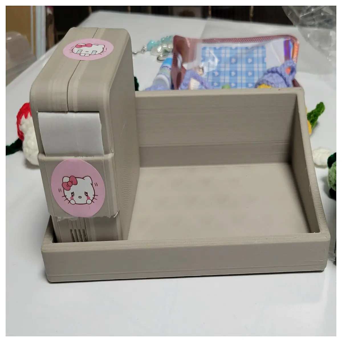 sticker storage holder for 4 boxes organizer desktop tidy adhesive label container