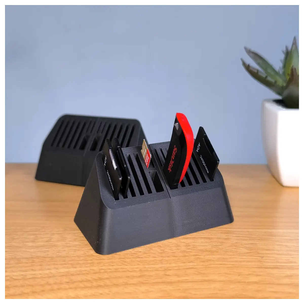 desktop sd card organizer holder box storage case for cards memory card holder station tidy