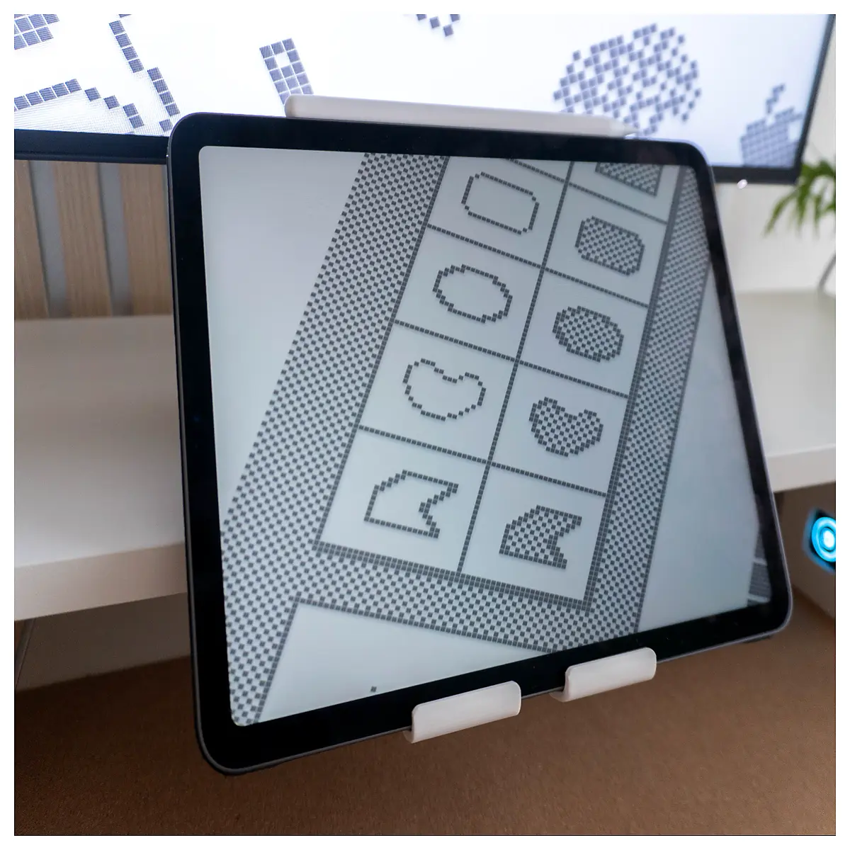 adjustable tablet for desk universal device holder ergonomic viewing angle non slip base space saving organizer portable travel accessory