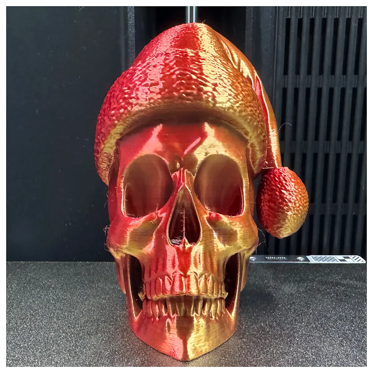 halloween skull santa claus decoration spooky holiday party decor gothic xmas ornament