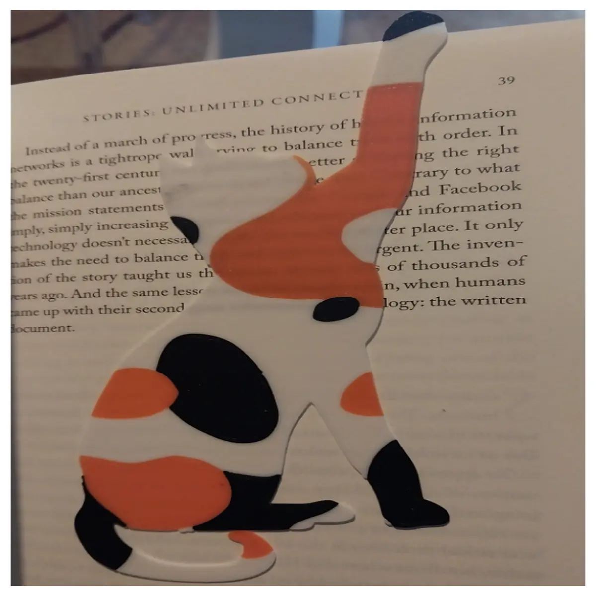 cute calico cat bookmark for reading literary students aesthetic stationery book lover present animal lover accessory
