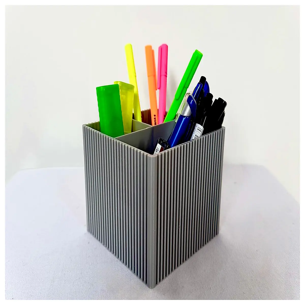 desktop organizer for office supplies storage box desk caddy with compartments for pens pencils and accessories small tidy container for workspace org
