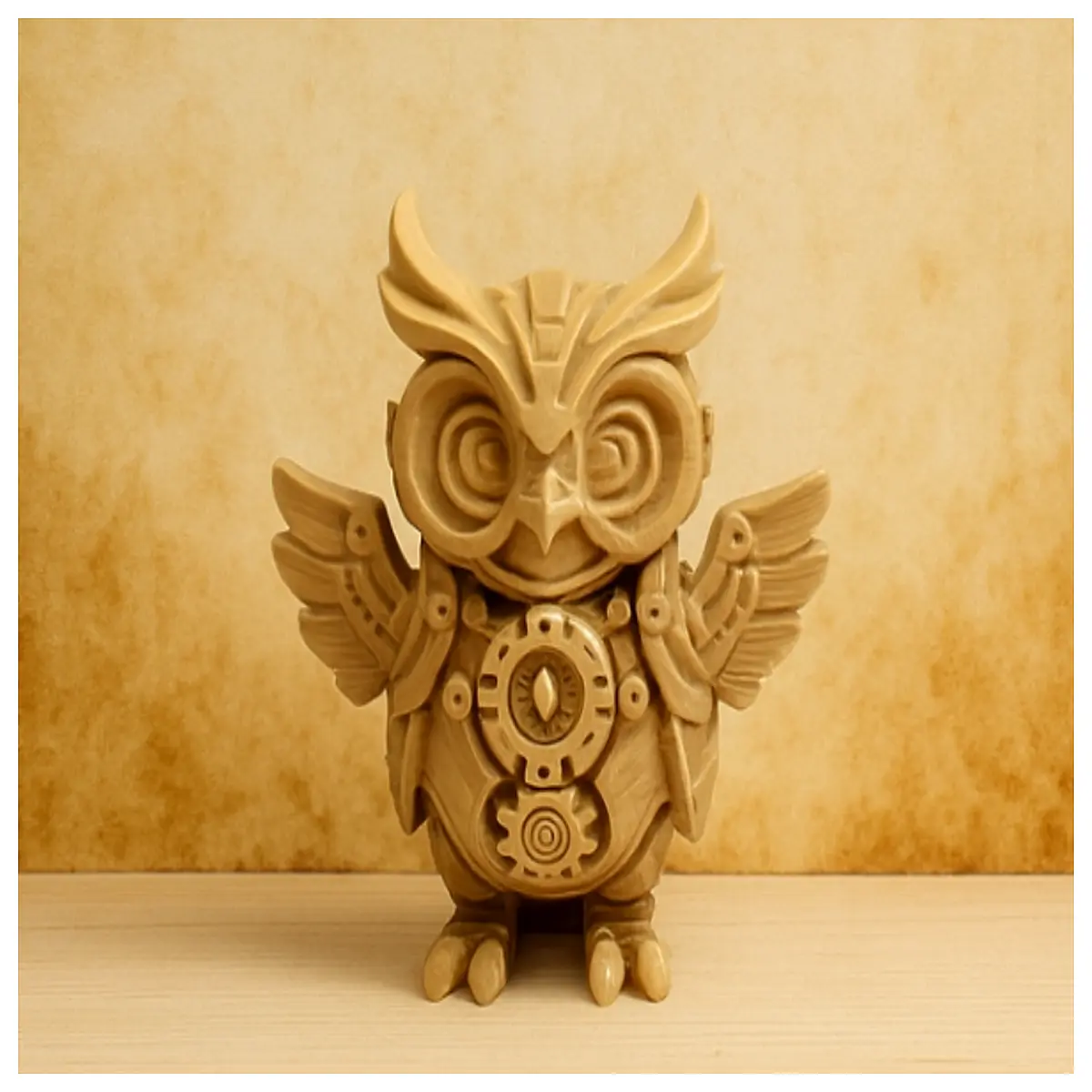 night forged gear owl figurine steampunk mechanical bird decoration men