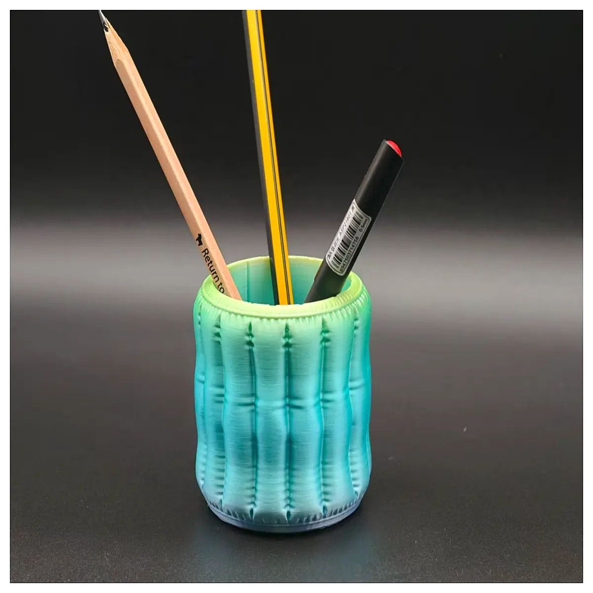 silk texture pen holder desk organizer office supplies aesthetic stationery storage container for writing utensils