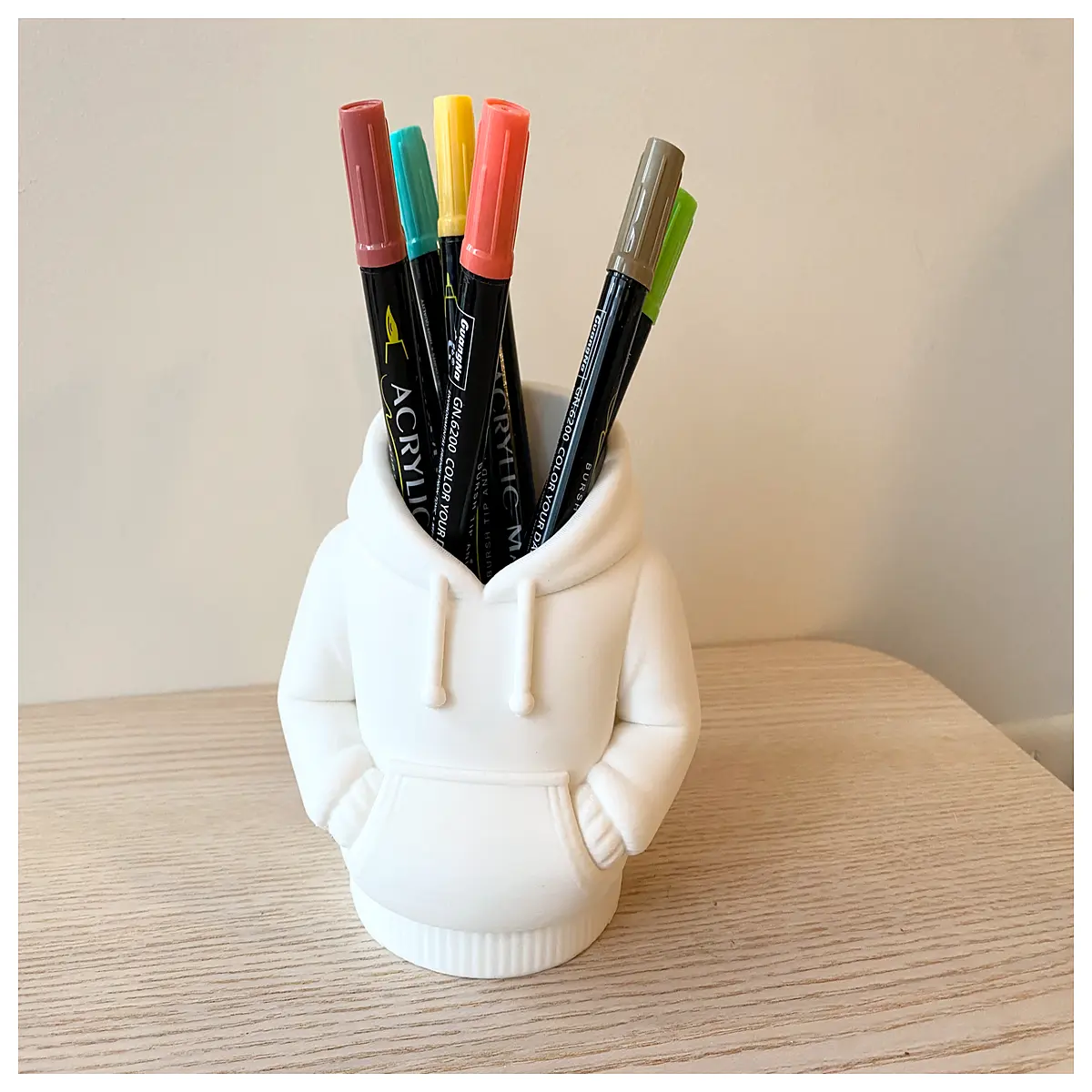 cute kawaii hoodie planter holder desk organizer pen cup storage for office desk accessories girls