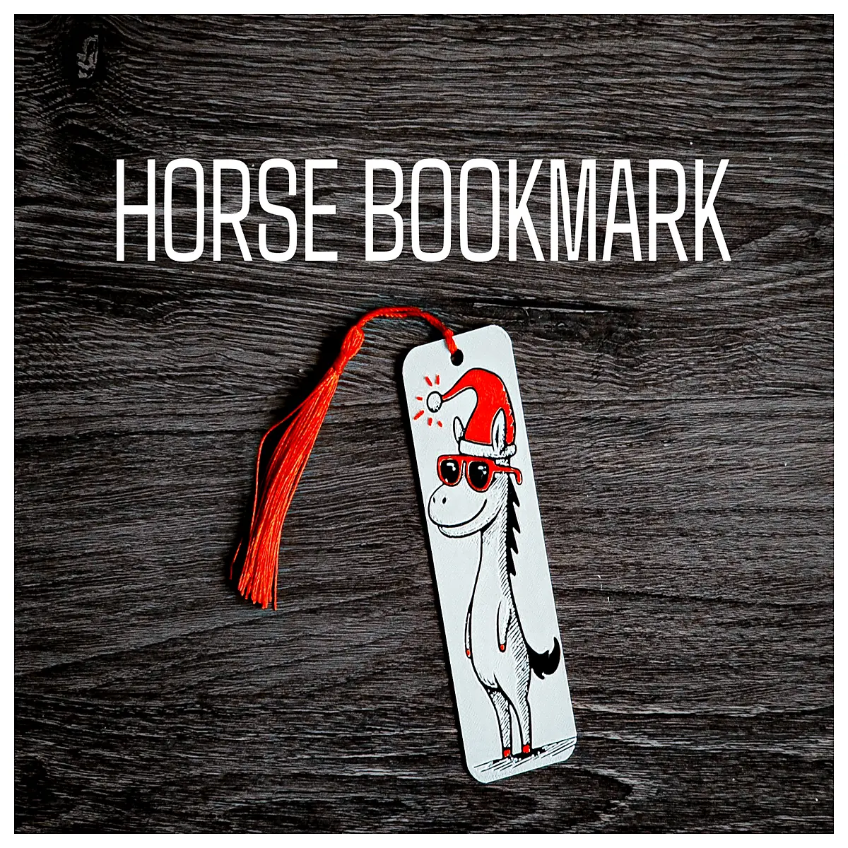 christmas horse bookmark metal vintage book marker reading kids adults