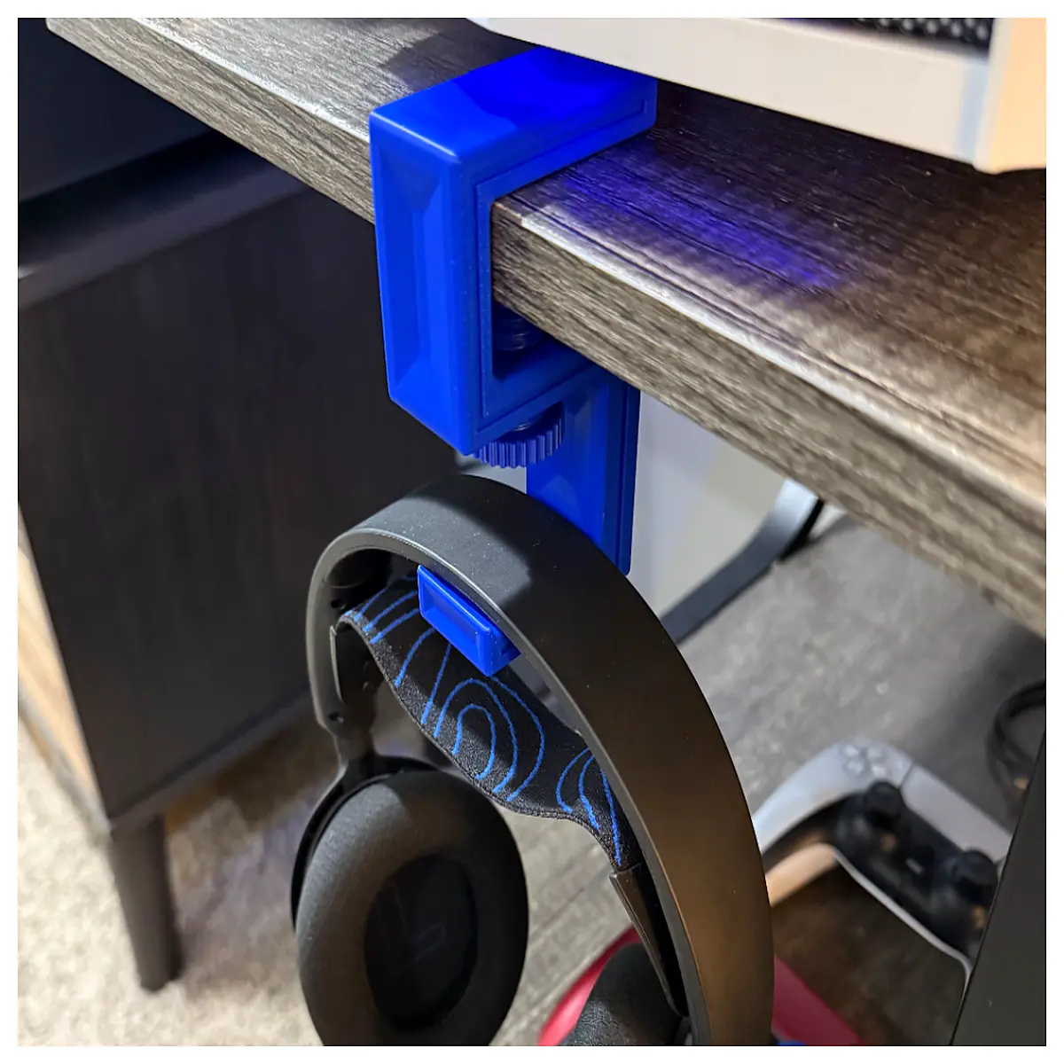 headset desk organizer headphone holder mount for gaming pc computer monitor arm clip on hook