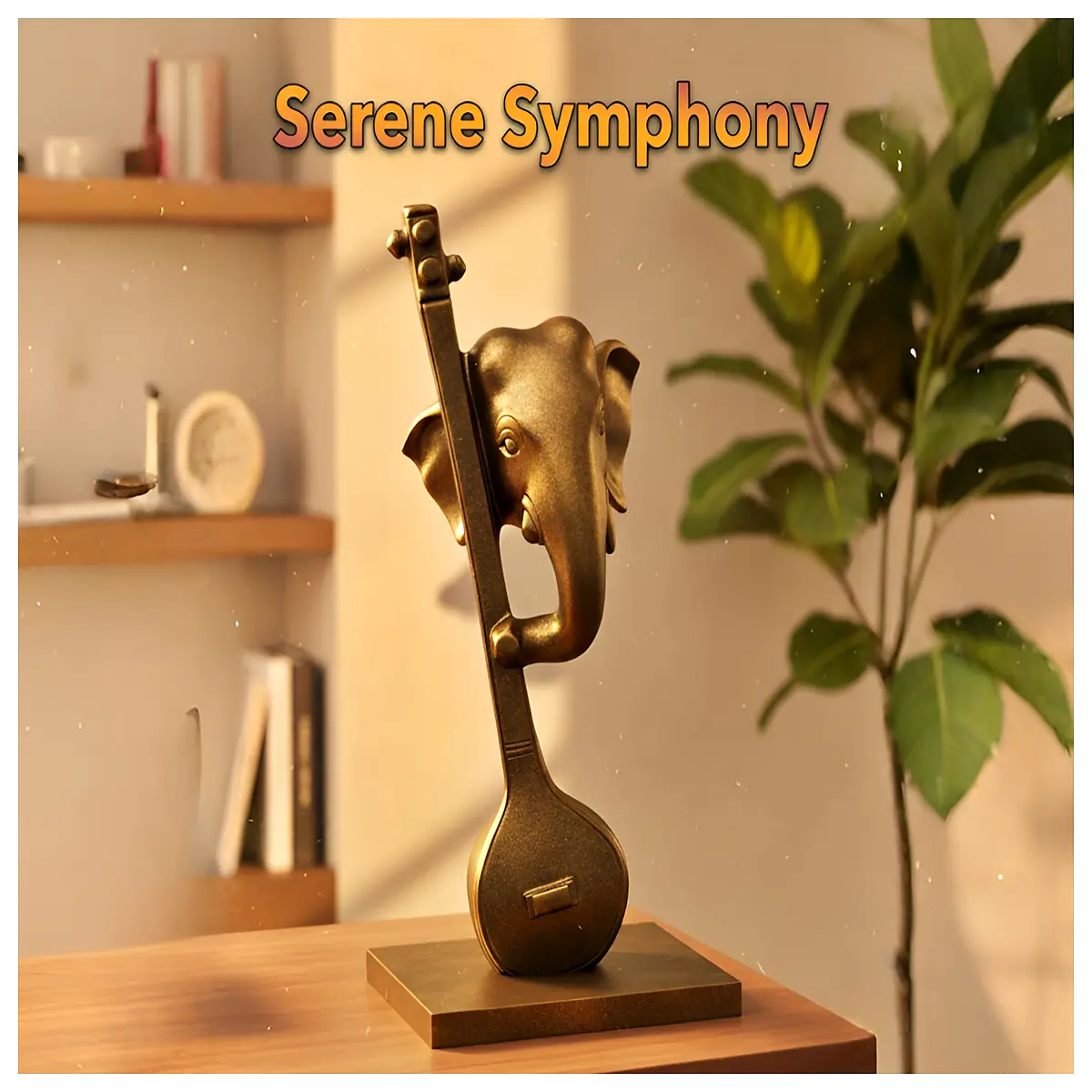 ganesha statue zen calm decor spiritual home office art peaceful elephant god sculpture mindfulness meditation gift serene living room accent piece