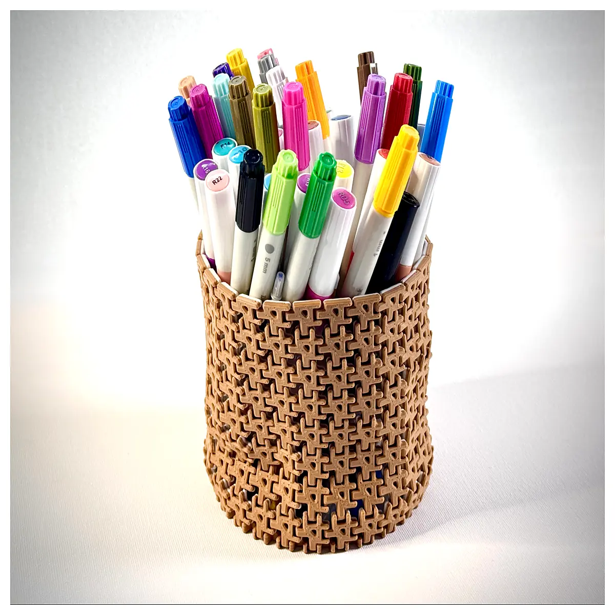 custom printed fabric pen holder desk organizer canvas pencil cup office supplies storage