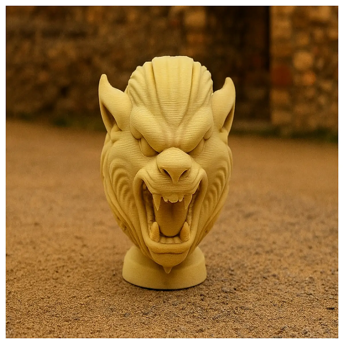 thunder cave lion figurine fantasy rpg dungeon master piece mythical beast statue home decor collectible toy fantasy art