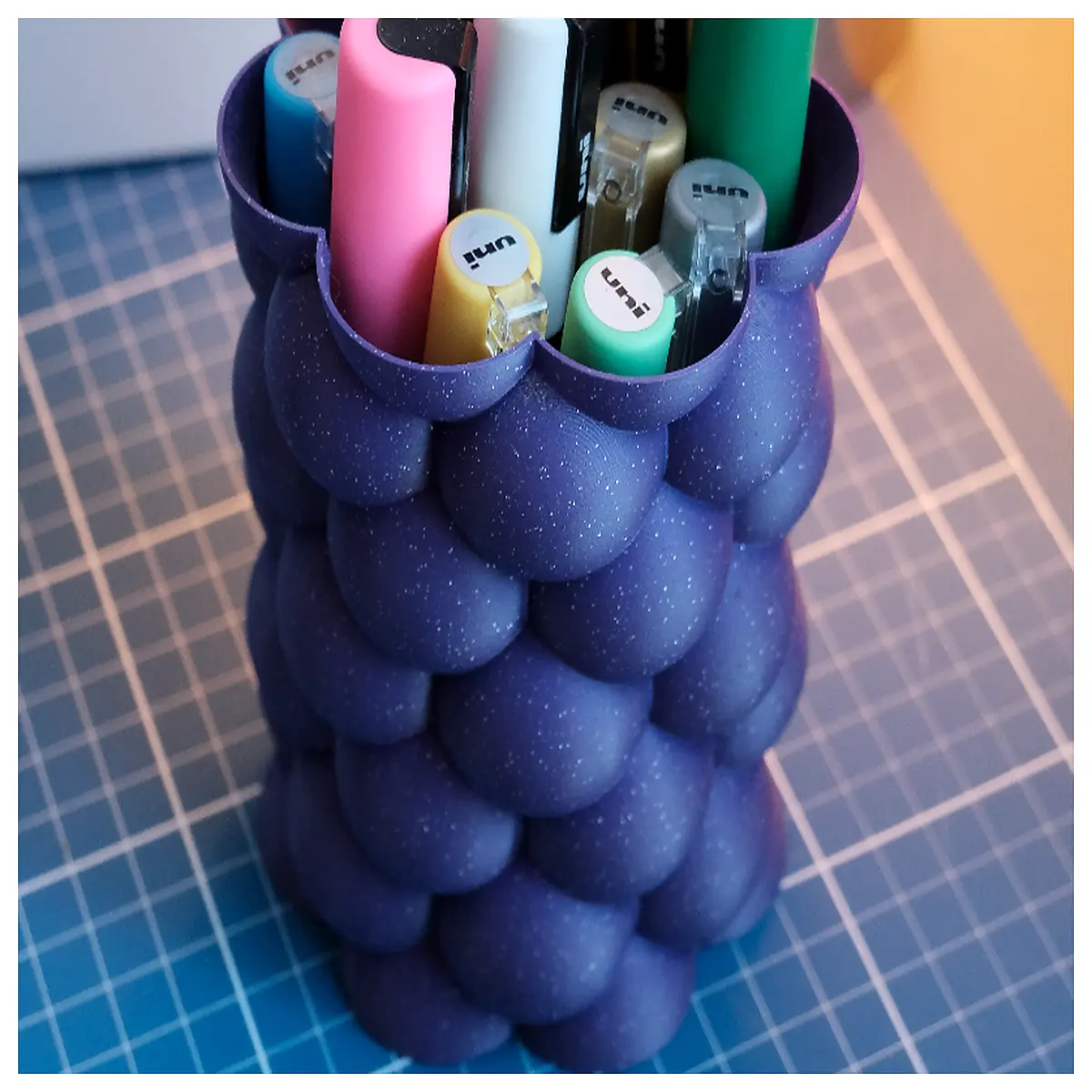 aesthetic bubble vase pen holder desk organizer cute stationery storage for home office school supplies
