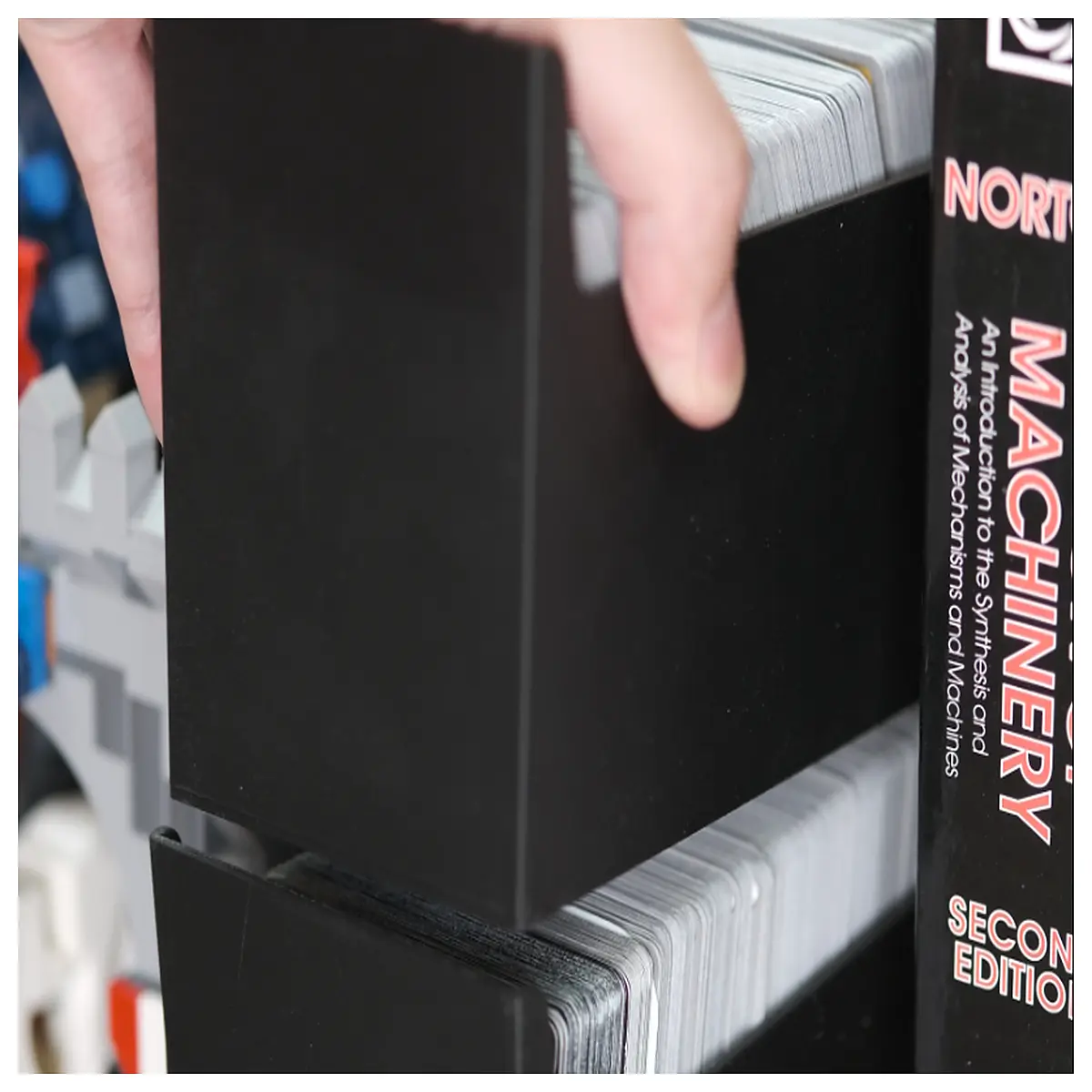 tcg card storage box stackable organizer for protective sleeve holder deck box