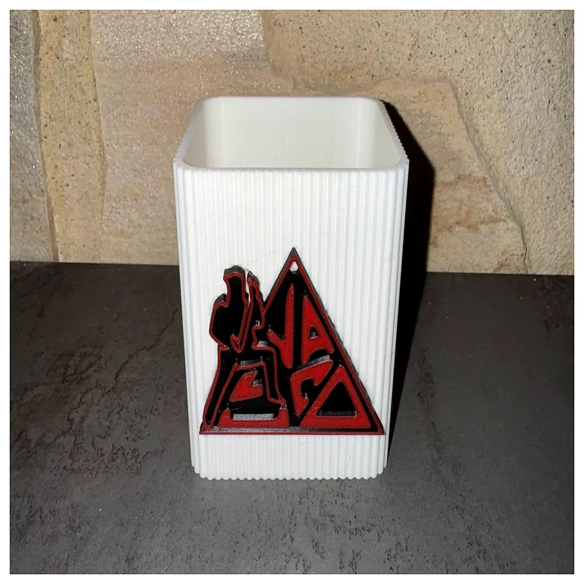 vasco rossi pen holder desk organizer metal stationery cup office supplies men