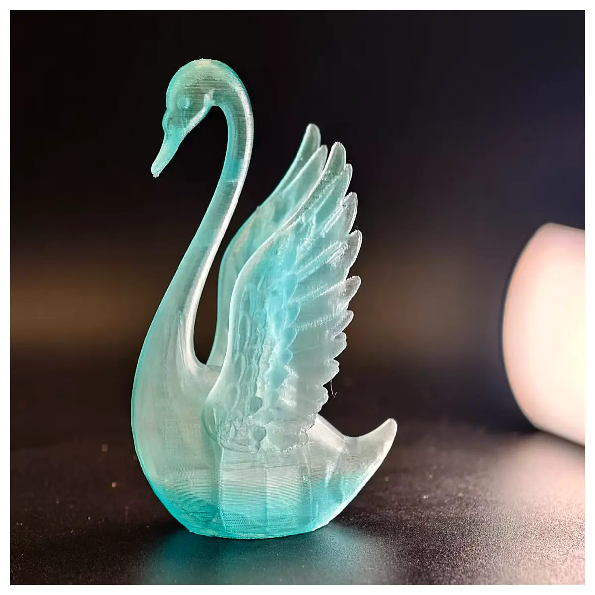 clear crystal swan figurine home decor living room shelf ornament glass animal statue women wedding centerpiece