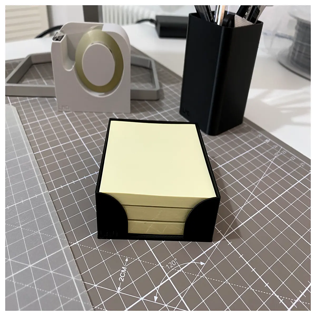 magnetic sticky note holder for fridge desktop memo pad clip organizer cute stationery storage for kitchen notes adhesive paper holder
