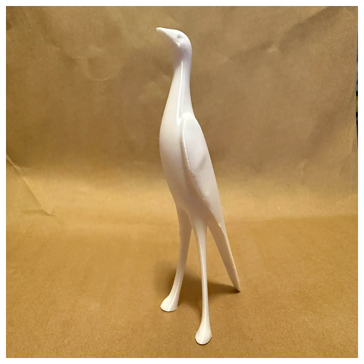 minimalist standing bird sculpture modern home decor abstract animal art statue for living room shelf office desk accent piece