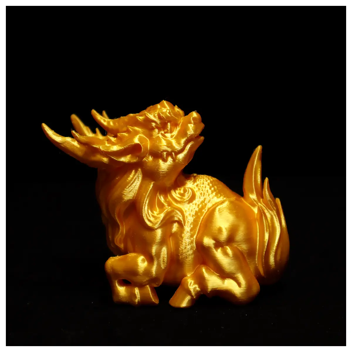 chinese style gold qilin charm lucky protection amulet vintage ethnic jewelry men women