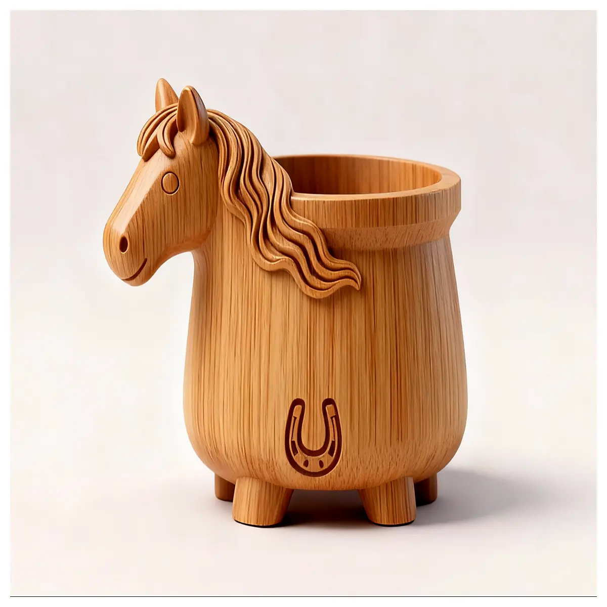 zodiac horse year pen holder desk organizer succulent planter office desktop decoration gift animal theme stationery storage