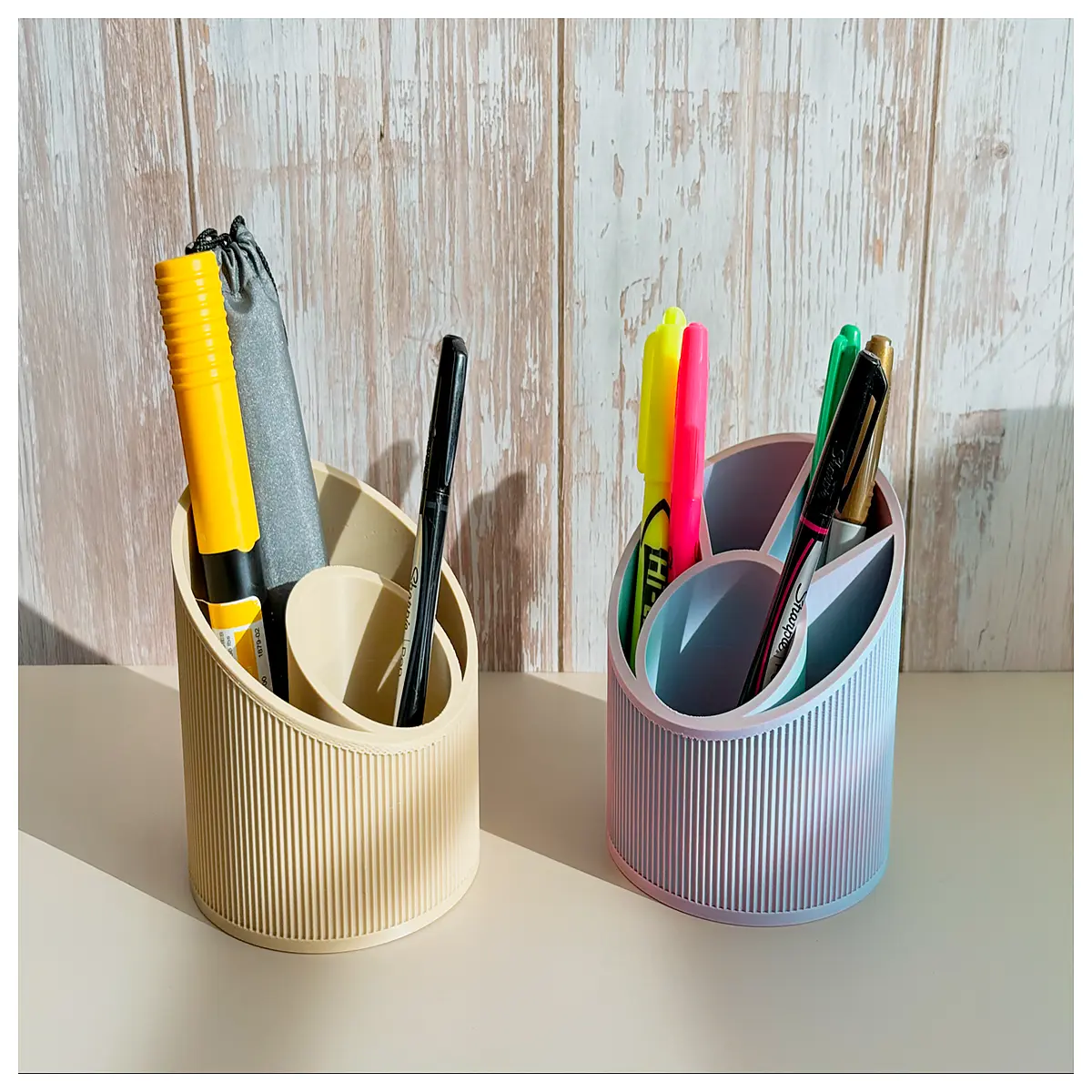 desk organizer caddy eco friendly office supplies storage for pens pencils paper clips desktop accessories minimalist workspace