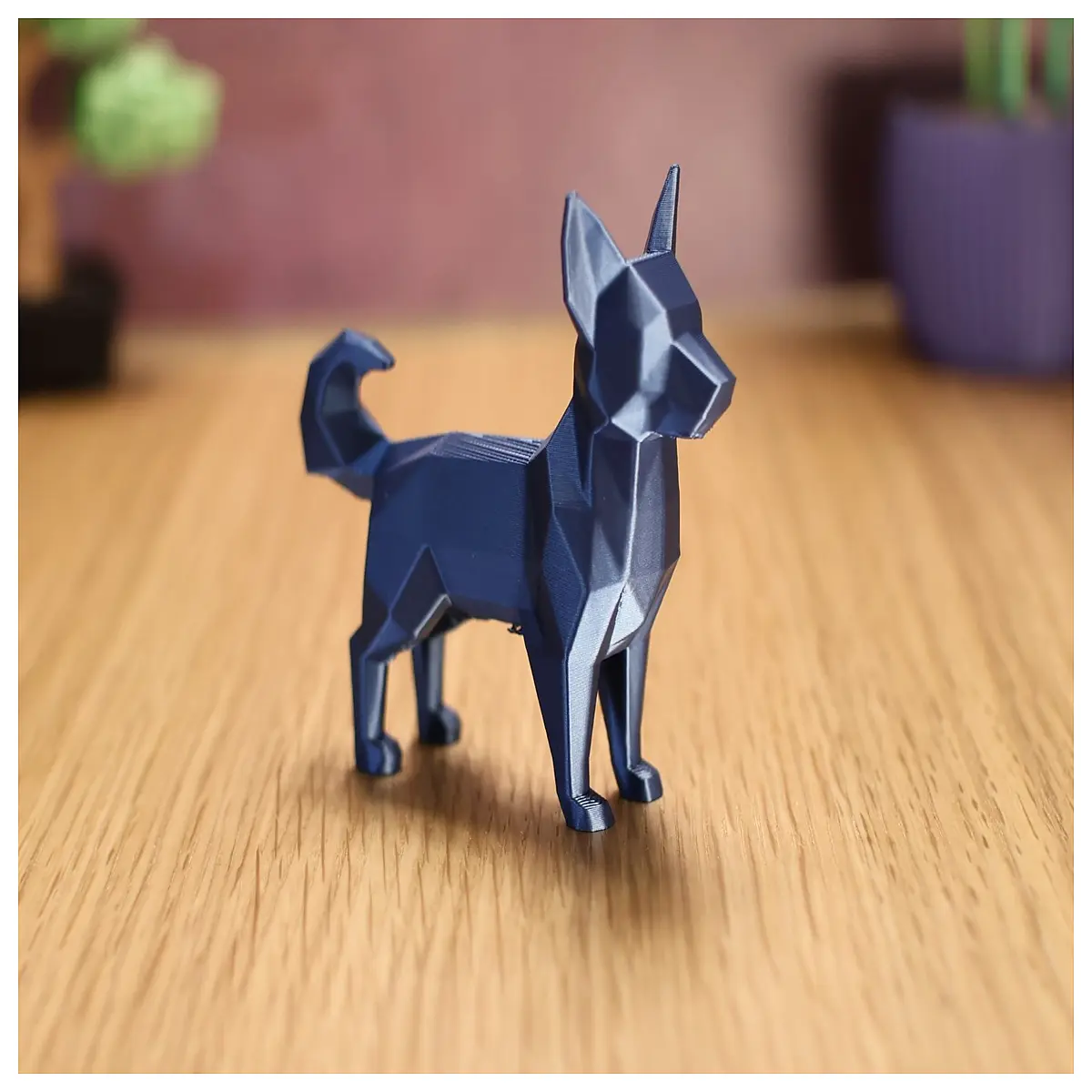 geometric puppy toy abstract dog figurine minimalist home decor modern animal sculpture office desk accessory cute geometric art gift