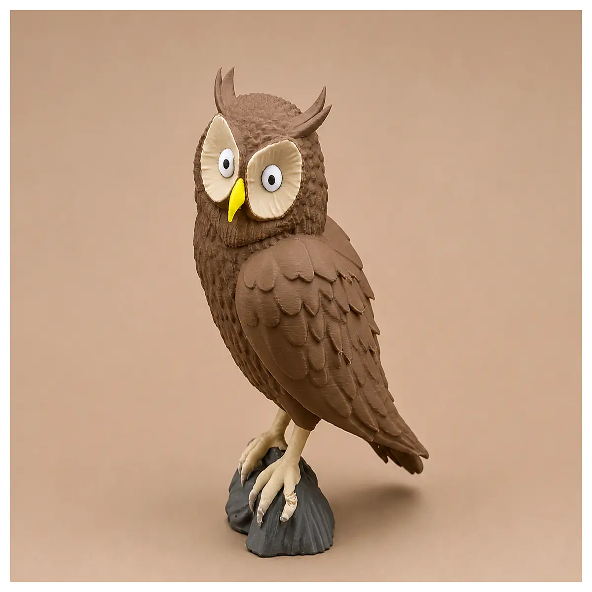 owl on rock wall art canvas print nature wildlife photography home decor living room bedroom gift
