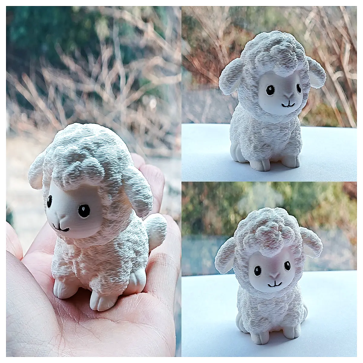 cute chibi sheep plush toy soft stuffed animal keychain bag charm kids