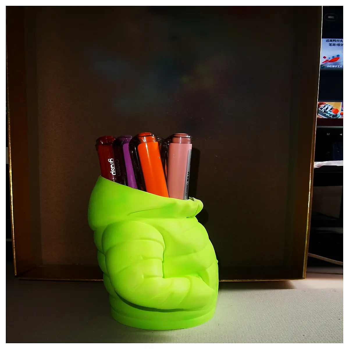 oversized down jacket pen holder large opening desktop organizer for phone mini storage cute desk accessory