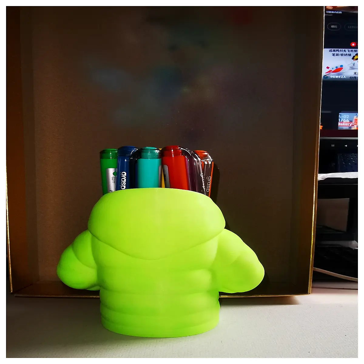 oversized down jacket pen holder large opening desktop organizer for phone mini storage cute desk accessory
