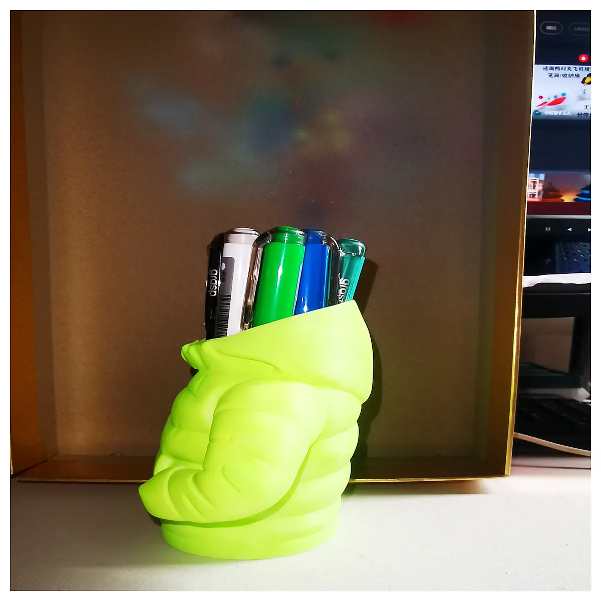 oversized down jacket pen holder large opening desktop organizer for phone mini storage cute desk accessory