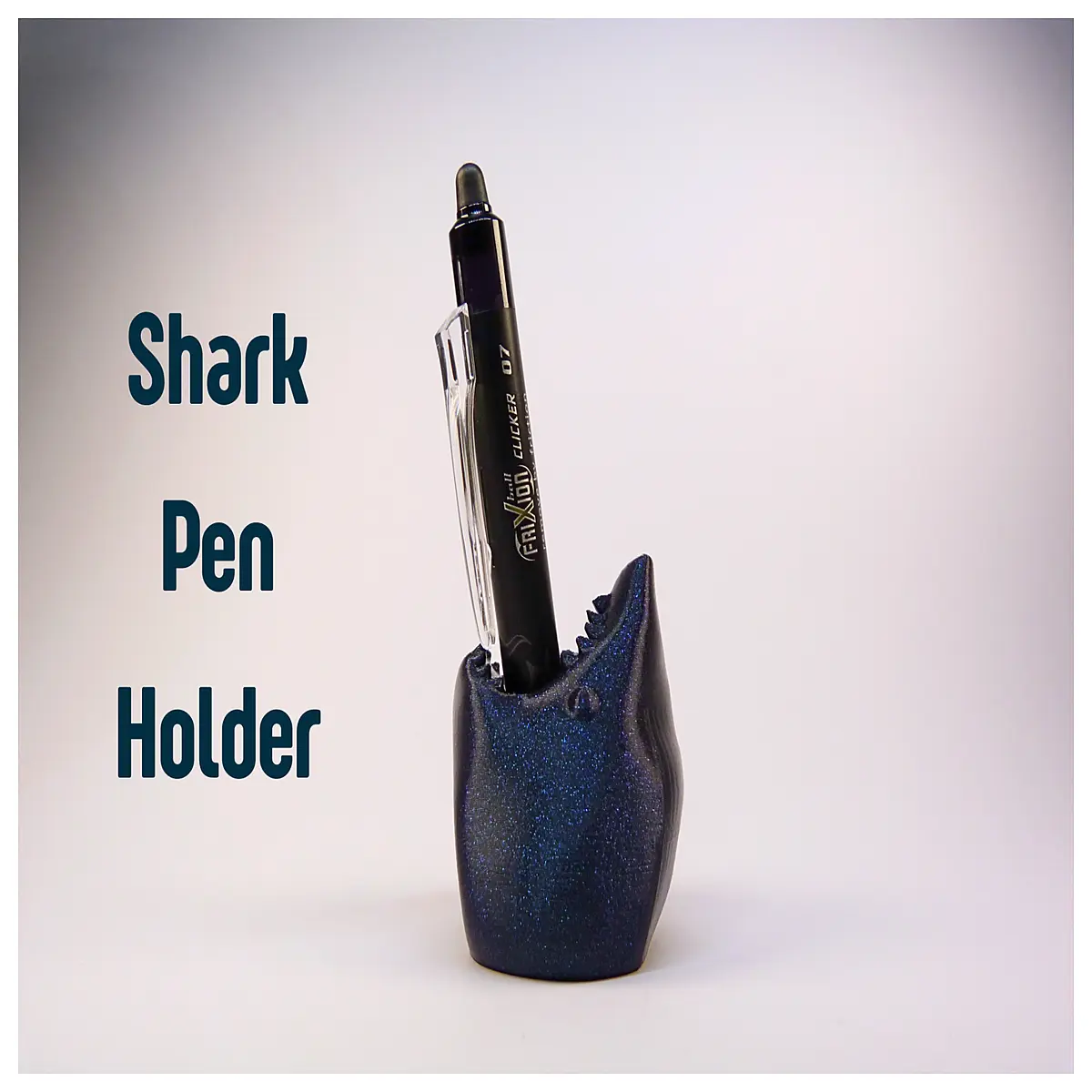 shark pen holder desk organizer cute cartoon animal stationery storage for office school supplies gift