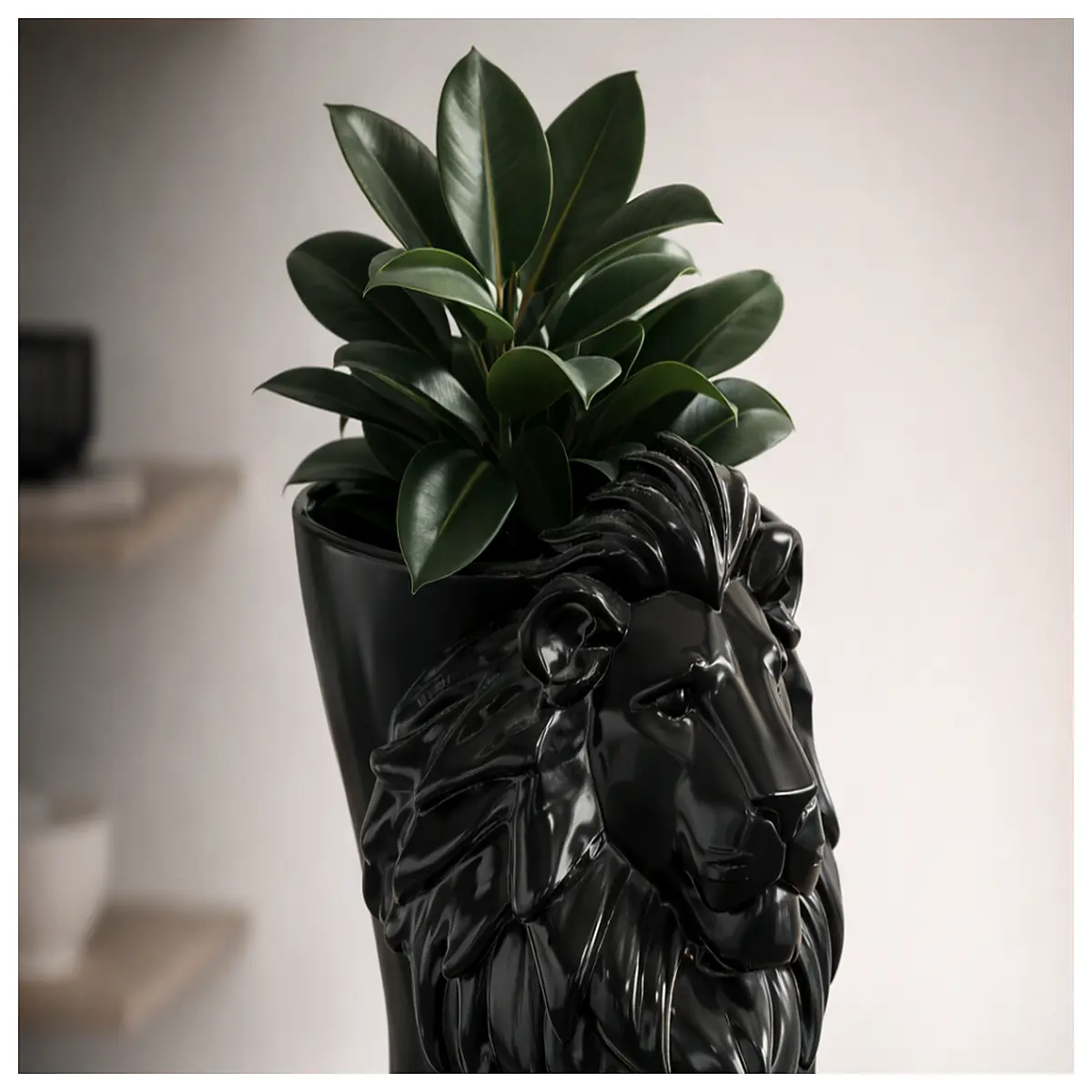 lion planter pot for indoor outdoor decor animal statue garden vase cute ceramic succulent holder whimsical home decoration gift