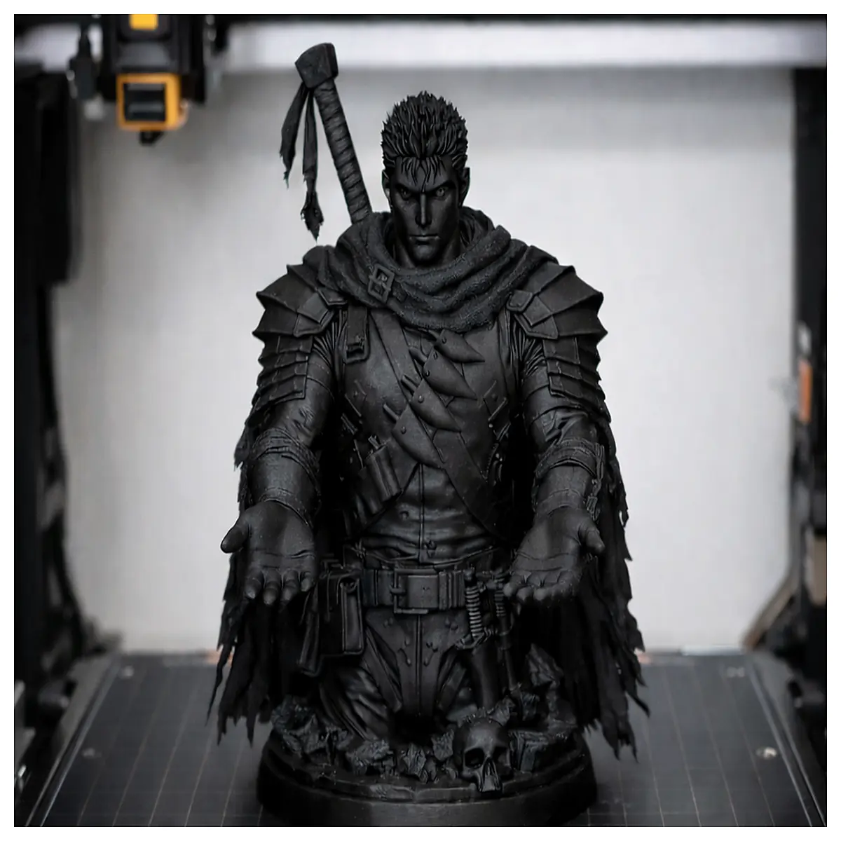 berserker figure case with glass front lighting collectible action figure storage box anti protective showcase for gaming figurines
