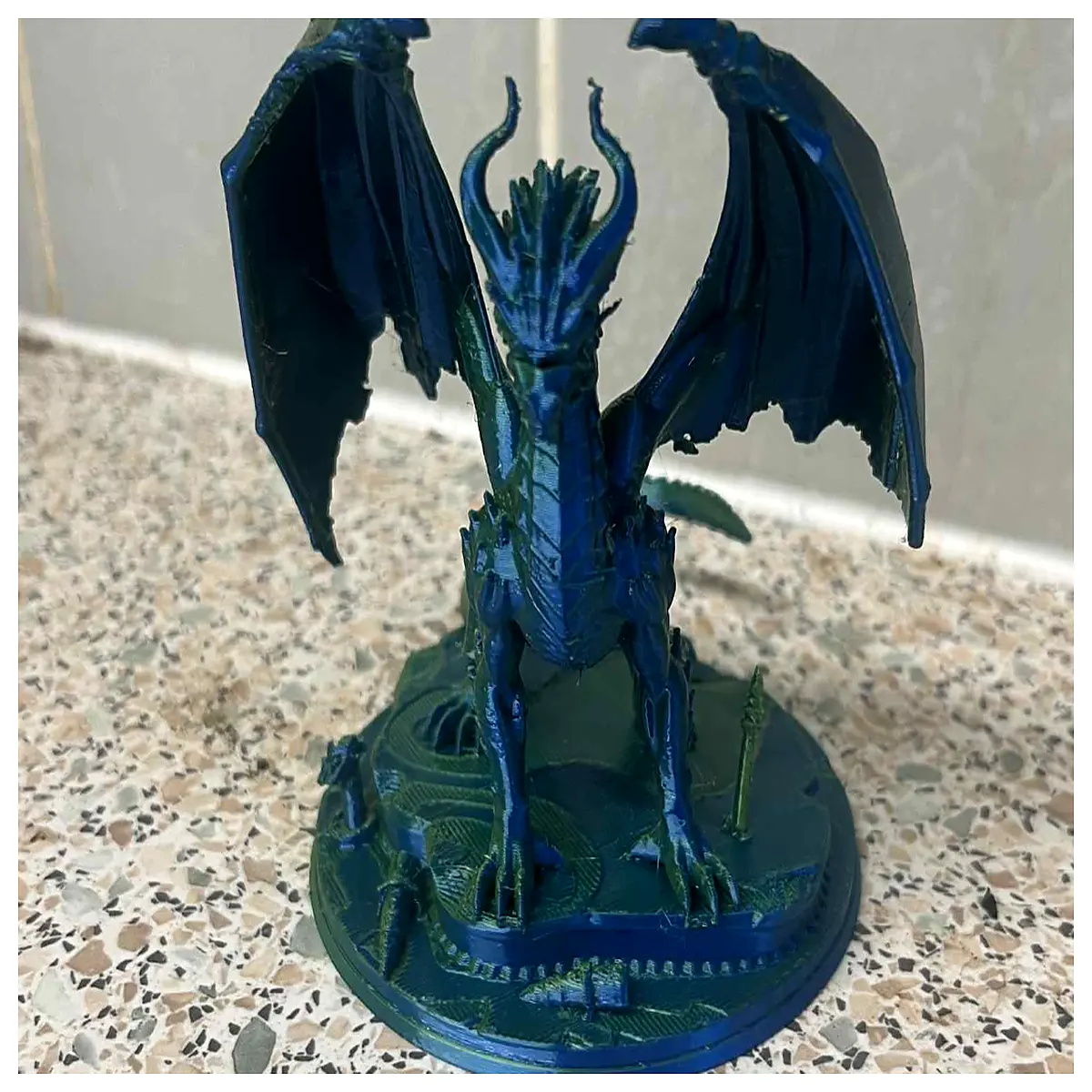 emerald dragon statue resin garden decor fantasy creature ornament home shelf piece mystical animal figurine collectible gift
