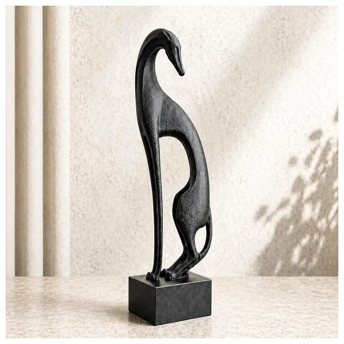 abstract greyhound sculpture modern dog art home decor living room statue resin figurine contemporary pet lover gift