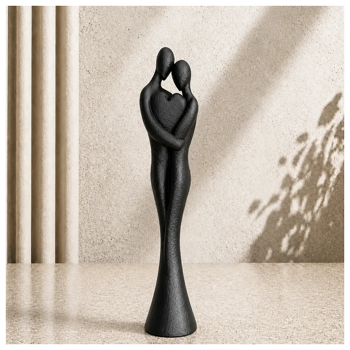 abstract couple statue romantic home decor anniversary him her modern art sculpture valentines day present