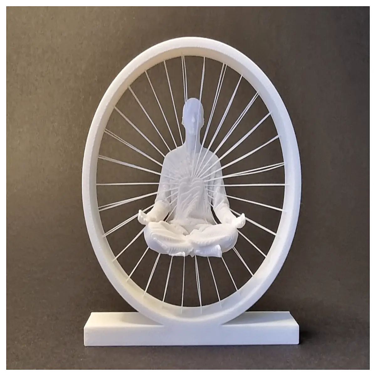 floating zen wire art sculpture abstract metal wire figure modern minimalist home decor meditation space accent handcrafted abstract sculpture for liv