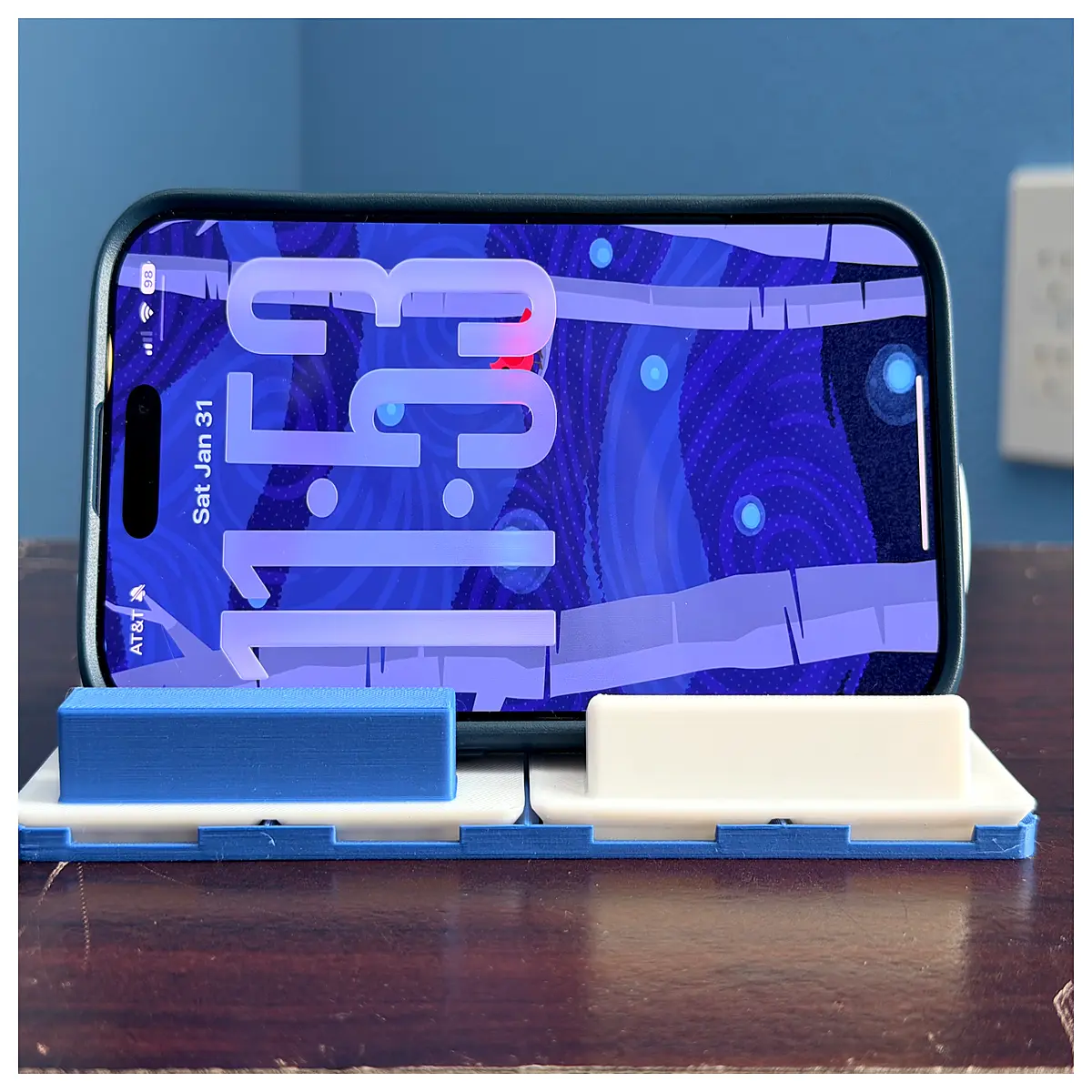 horizontal sleeping cat phone holder for desk tablet gaming mount landscape view