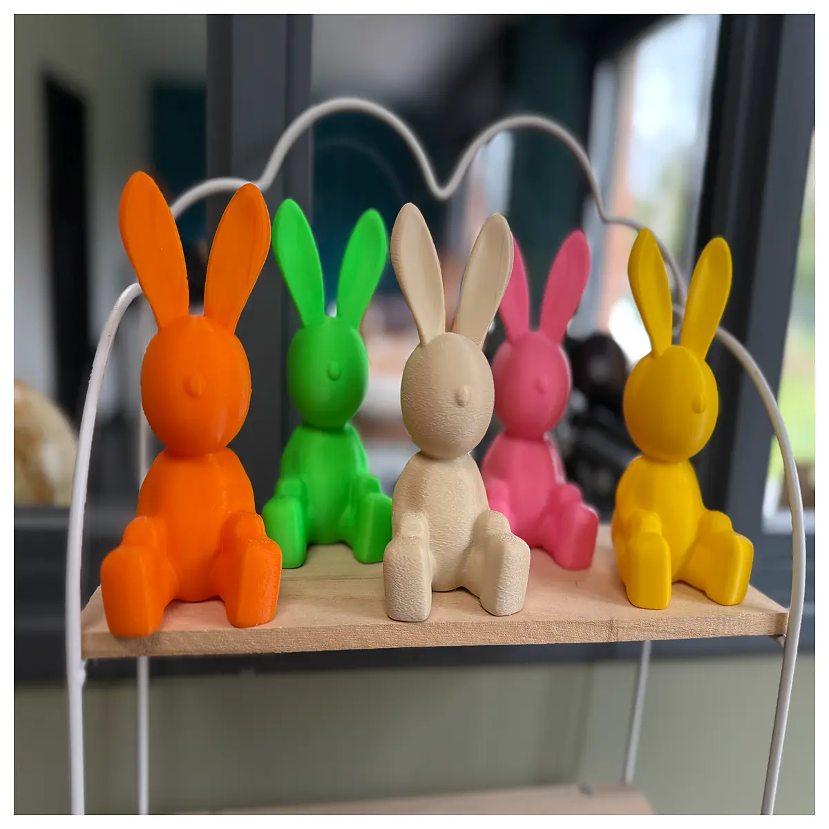 minimalist easter bunny decor simple rabbit figurine modern spring home decoration cute white bunny statue contemporary easter table centerpiece abstr