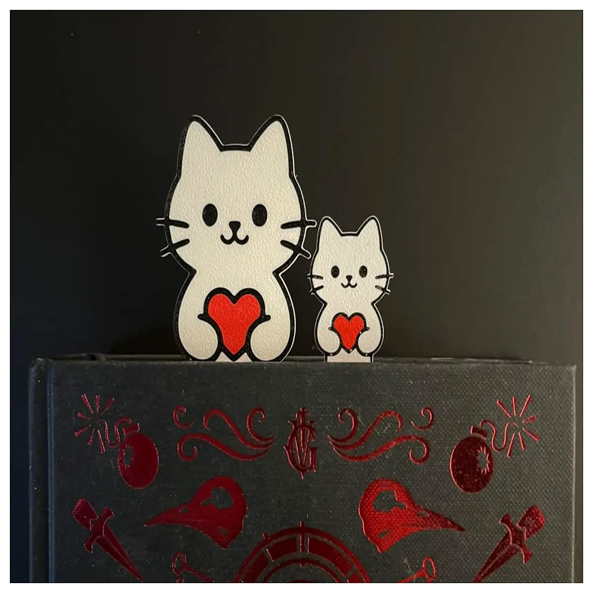 cute cat bookmark valentines day her romantic reading accessory lovers literary present