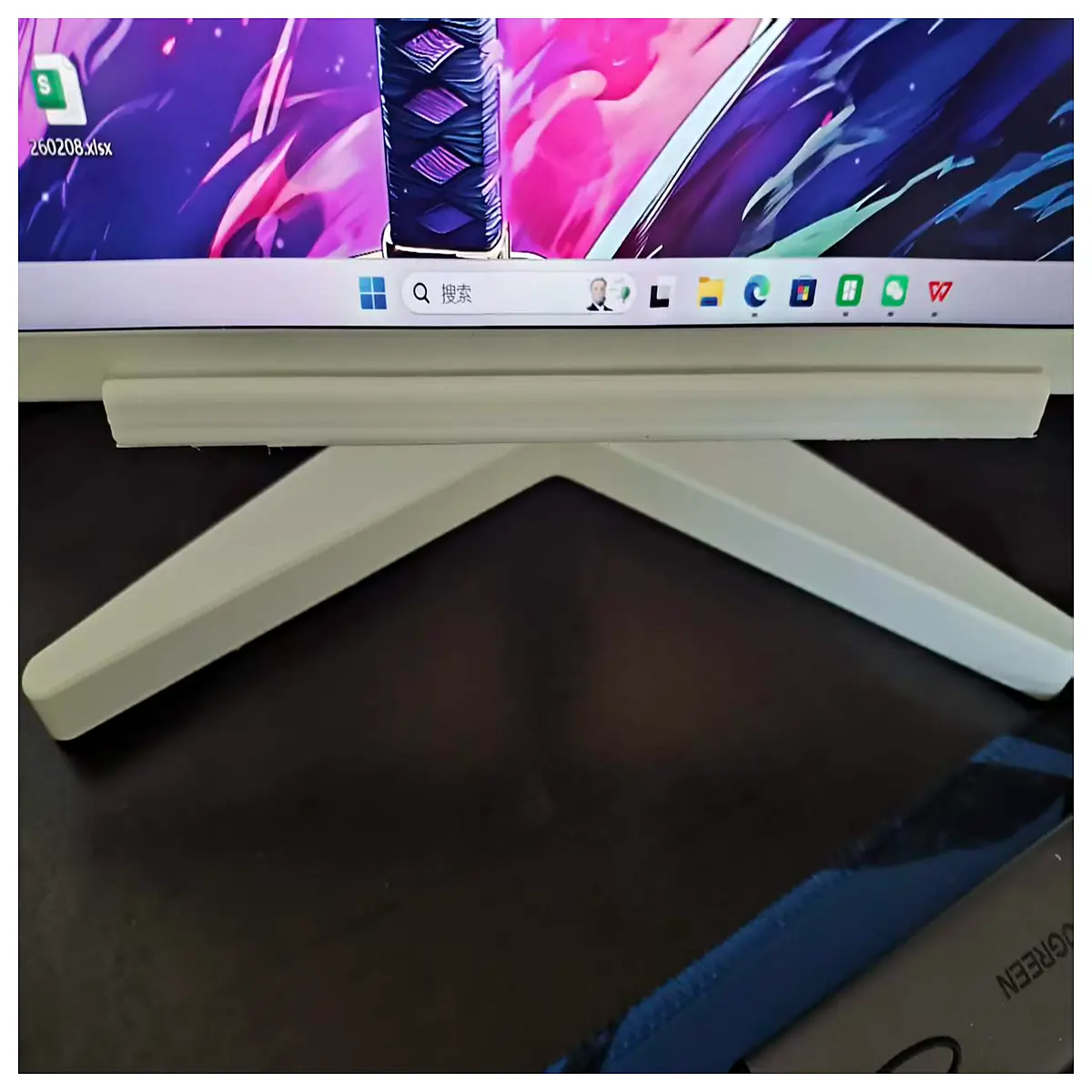 portable monitor adjustable laptop riser desk mount for travel office ergonomic viewing angle support