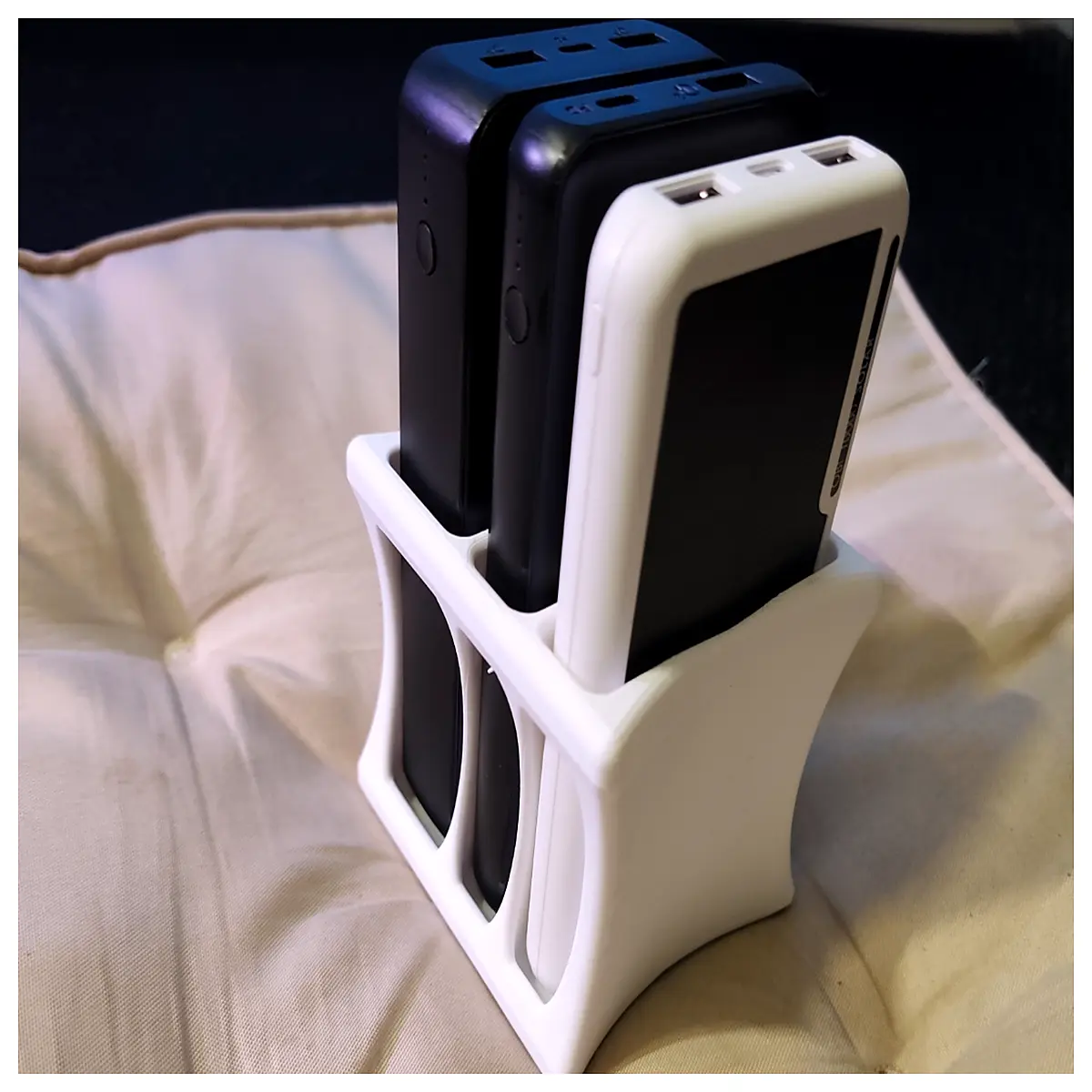 vertical charging station for power bank multi port desktop organizer fast charge hub
